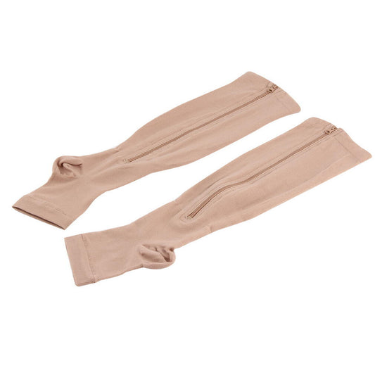 Medias de Compresión con Cremallera - Alivio Instantáneo para Piernas Hinchadas y Cansadas