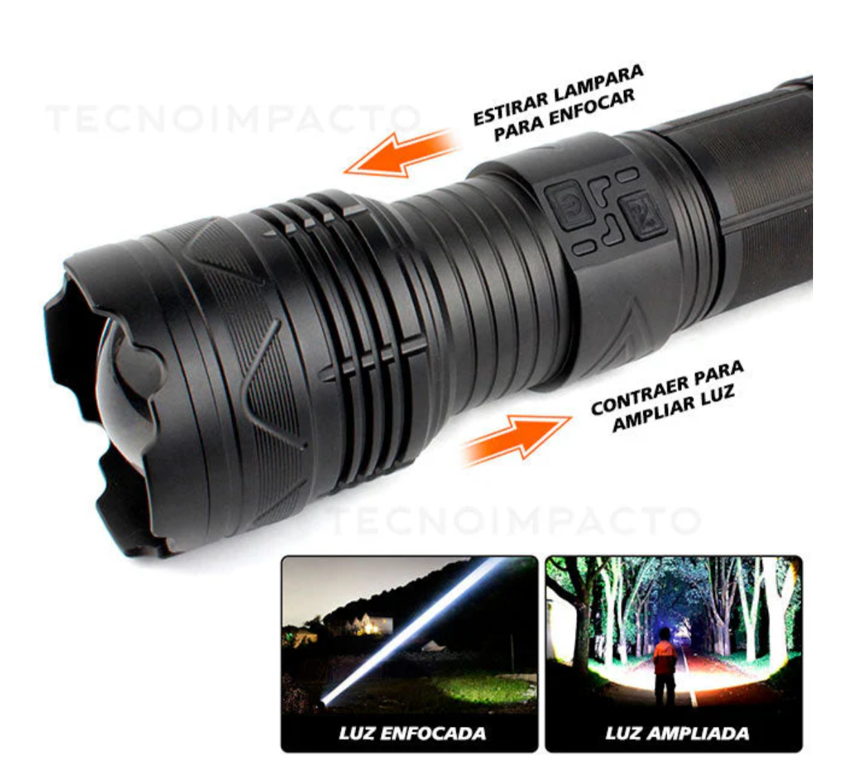 Kit Completo Linterna Táctica Laser