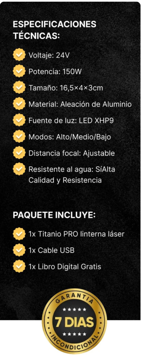 Kit Completo Linterna Táctica Laser