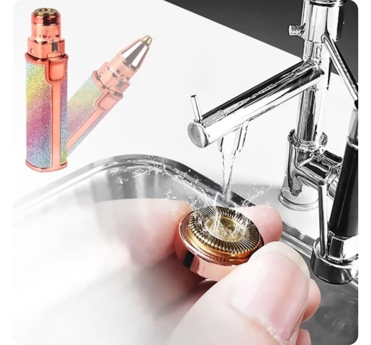 Depiladora facial indolora: compacta y elegante