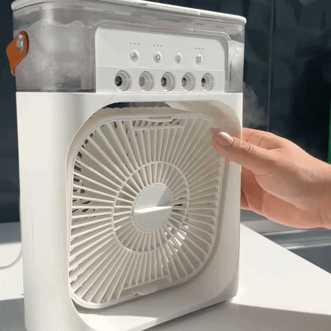 🌬️ BrisaSmart™ – Ventilador Portátil 4 em 1 com Nebulização