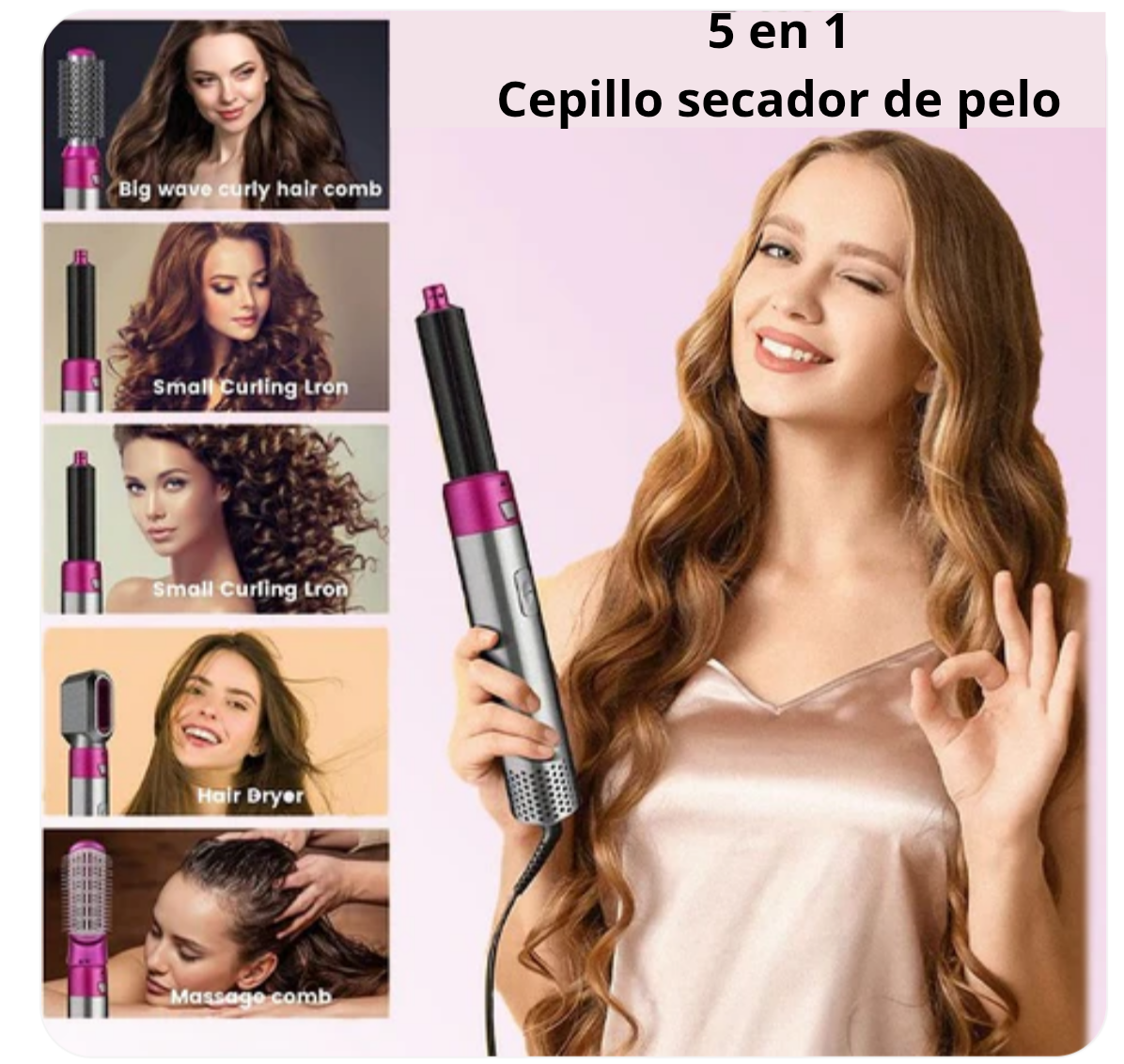 Cepillo 5 en 1 – Todo lo que necesitas Cabello